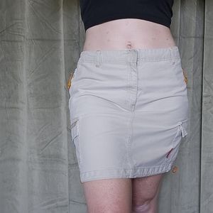 y2k Low Rise Cargo Mini Skirt
